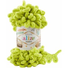 Пряжа Alize Puffy липа (471), 100%микрополиэстер, 9м, 100г, 2шт