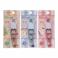 Корректор-лента 6м*5мм на блистере микс, выдвигается нажатием на кнопку Россия