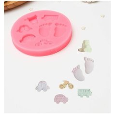 Молд Детские машинки, 10х10х1,8 см Сима ленд