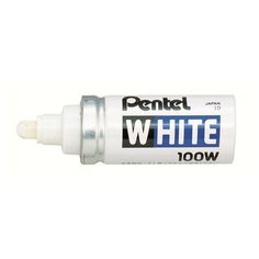 Маркер промышленный Pentel White 100W (6,5мм, белый) алюминий (X100W), 12шт.