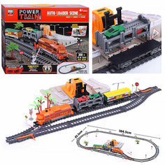 Железная дорога 20822 "Грузовой локомотив" в коробке Oubaoloon