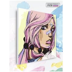 Картина по номерам JoJos Bizarre Adventure -Yasuho Hirose -Невероятные приключения ДжоДжо - Ясухо Хиросэ, 40 х 40 см