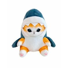 Мягкая игрушка милый Кот-акула 20 см синий Littlestar