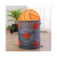 Корзина для игрушек Баскетбол с ручками и крышкой 1580324 .