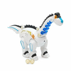 Динозавр "Техно" / робот динозавр / откладывает яйца / свет, звук, движение / 32см, 2 ассорти без бренда