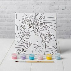 Картина по номерам Волшебный единорог 15 15 см Нет бренда