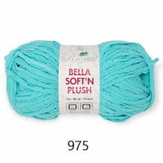 Пряжа "BELLA SOFT N PLUSH" 100% Полиамид, 50гр/105м, (975- Бирюзовый) 1 упаковка (10 мотков) Rozetti