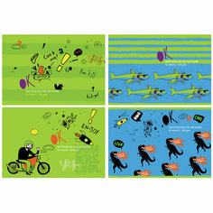 Альбом для рисования 40л, А4, на скрепке BG "Ты крутой!", 8 штук, 339429 БиДжи