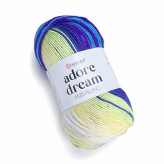 Пряжа YARNART Adore Dream, YarnArt, желт/лайм/синий - 1070, 100% акрил антипиллинг, 5 мотков, 100 г, 280 м.