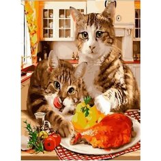 Картина по номерам Хозяины кухни 40х50 см АртТойс