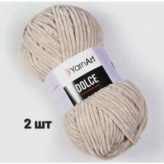 Пряжа YarnArt Dolce Розово-бежевый (771) 2 мотка 100 г/120 м (100% микрополиэстер) ярнарт дольче