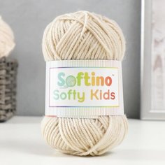 Пряжа 100% акрил "Softy Kids" 90м ±5м 50 гр цвет 05 бежевый 5443670 Softino