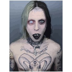 Картина по номерам на холсте ghostemane - 446 30X40