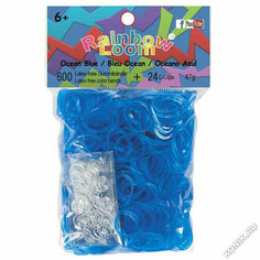 Rainbow Loom Резиночки для плетения браслетов RAINBOW LOOM, гелевые голубые B0061