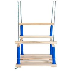 Качели подвесные, деревянные, сиденье 33x22см, Китай