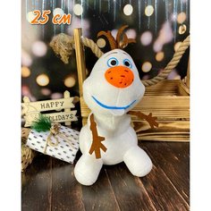 Мягкая игрушка - плюшевый Снежный человек (снеговик) "Олаф" из мультфильма "Холодное сердце", Подарок на Новый год и Рождество, 28 см Нет бренда