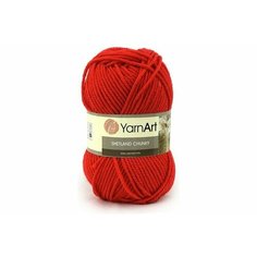 Пряжа Yarnart Shetland Chunky красный (607), 50%шерсть/50%акрил, 150м, 100г, 3шт