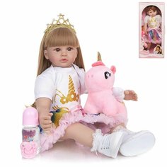 Кукла Junfa в белой кофте и яркой юбке 60 см Китай