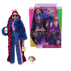 Кукла Barbie Экстра в синем спортивном костюме HHN09