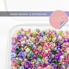 Набор из круглого бисера для рукоделия "Вайолет" микс с органайзером Periwinkle