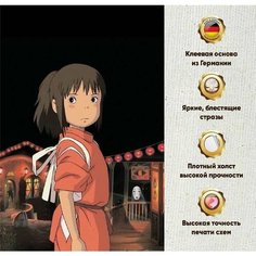 Алмазная мозаика Интерьерная 40х60/Набор для творчества алмазная вышивка/Картина на подрамнике полная выкладка квадратными стразами/Аниме Даймонд Канвас