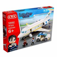 Конструктор Город «Частный самолёт», 461 деталь Gudi