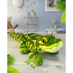 Мягкая игрушка "Крокодил" 50 см (ярко-зелёный) Нет бренда