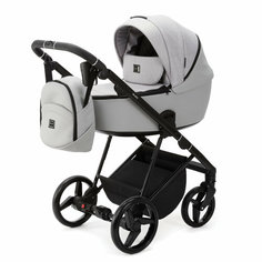 Детская универсальная коляска Adamex Blanc 2 в 1 TIP PS-46 Светло серый, Св. серая экокожа