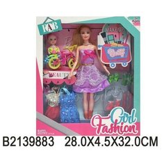 Кукла 2128 с платьями и аксесc. в кор. Китайская игрушка1