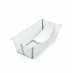 Ванночка с горкой Stokke Макси Flexi Bath Bundle, Tub with Newborn Support, Transparent Green, прозрачный/зеленый