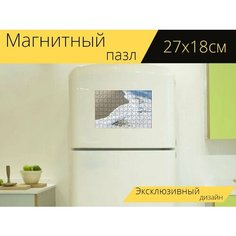 Магнитный пазл "Пляж, океан, волны" на холодильник 27 x 18 см. Lots Prints