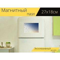 Магнитный пазл "Голубь, голуби, роиться" на холодильник 27 x 18 см. Lots Prints