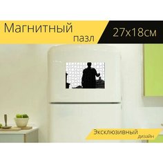 Магнитный пазл "Цезарь, статуя, рим" на холодильник 27 x 18 см. Lots Prints