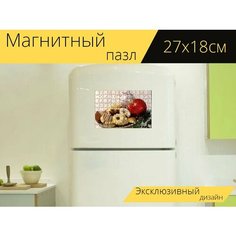 Магнитный пазл "Рождество, печенье, еда" на холодильник 27 x 18 см. Lots Prints