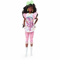 Barbie Doll, Curly Black Hair, 80s Slumber Party, Barbie Rewind - Кукла Барби Пижамная вечеринка 80-х HJX19 Mattel