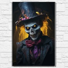 Картина по номерам на холсте Хэллоуин (Крипота, ужасы, Джиперс Криперс) - 12624 В 60x40 Бруталити