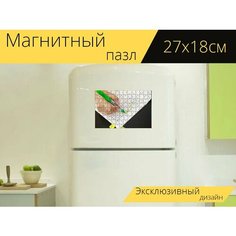 Магнитный пазл "Маркер, раскраска, неон" на холодильник 27 x 18 см. Lots Prints