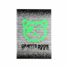 Блокнот А5, 64 листа "Graffiti book. Пират", обложка картон 7БЦ, матовая ламинация, выборочный лак, блок 70г/м2 Listoff