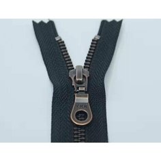 Застежка-молния неразъемная, черная. Красная бронза. YKK. Тип 5. Длина 40 см. 1 бегунок