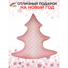 Штучки, к которым тянутся ручки / Мягкая игрушка новогодняя Елка 45 см, розовая