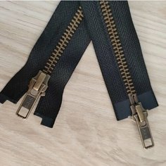 Застежка-молния разъемная, бронза. YKK. Тип 5. Длина 90 см. 2 бегунка
