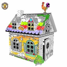 Набор для творчества - дом раскраска картонный 3D конструктор Toy Master