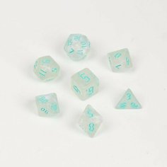 Набор кубиков для D&D (Dungeons and Dragons, ДнД) "Время игры", серия: D&D, 7 шт, голубые