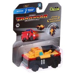 Автовывернушка Transcar Double «Погрузчик - Пожарная машина», 8 см 1 Toy