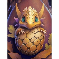 Алмазное хобби Алмазная мозаика «Золотой дракон» 15 × 20 см, без подрамника