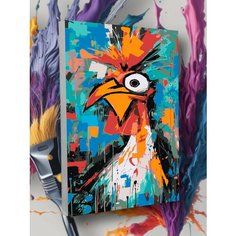 Картина по номерам Петух Круто красим