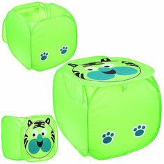 Контейнер для игрушек "Тигр" зеленый, 45*45*45см. Kosmos