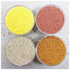 Микробисер стекло "Фраппе" набор - 4 цвета х10 гр Noname