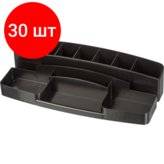 Комплект 30 штук, Подставка-органайзер д/канцеляр. мелочей Attache 10 отделений office черный