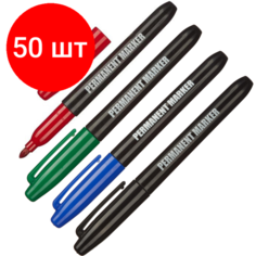 Комплект 50 наб, Набор маркеров перманентных 2мм. 4цв Noname